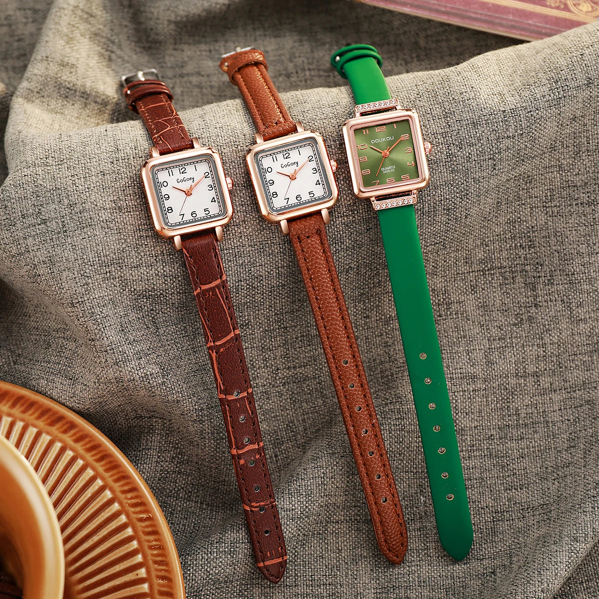Simple Arabic Square Small Dial Quartz Belt Watch