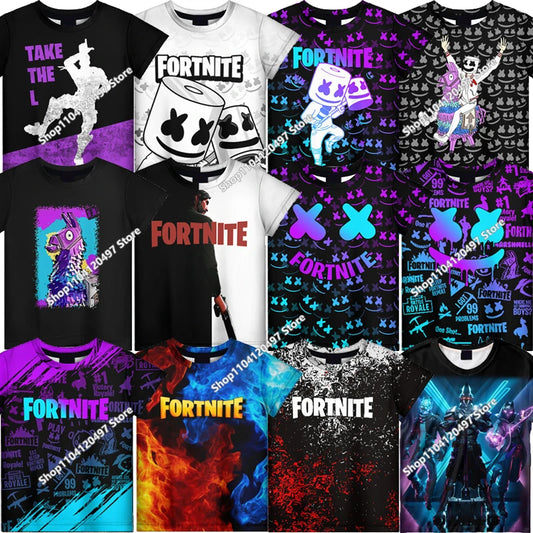Christmas Fortnite T-shirt Tees X Lord T Shirt Triggerfish Battle Royale Game Kids Men Women Harajuku Teen Clothes