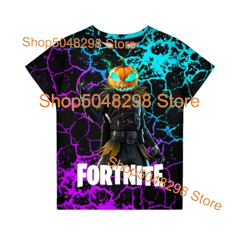 Peely Fortnited 8 To 19 Years Kids T Shirt Battle Royale Cartoon Tops Teen Clothes Men Women Hero 3D Printed T-shirt Boys Girls