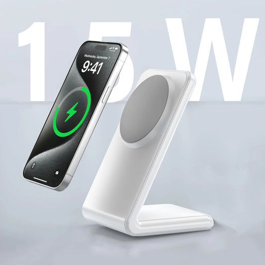 Wireless Charger for MagSafe,Minimalism Magnetic Dock Stand 15W Fast Charging for iPhone 16 15 14 13 12 Pro Max Mini Plus