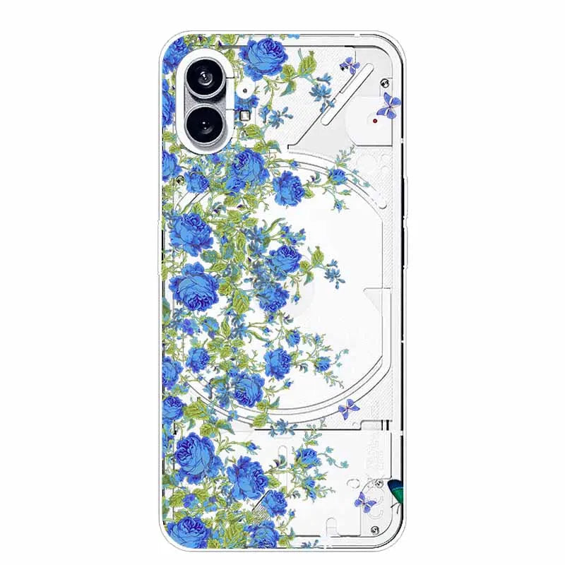 For Nothing Phone 1 2 Case Silicone Soft Cute Transparent Coque for Nothing Phone (2) TWO One Protective Funda Clear TPU Covers