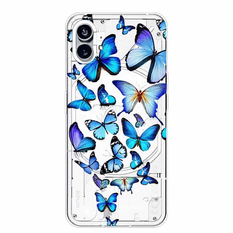 For Nothing Phone 1 2 Case Silicone Soft Cute Transparent Coque for Nothing Phone (2) TWO One Protective Funda Clear TPU Covers