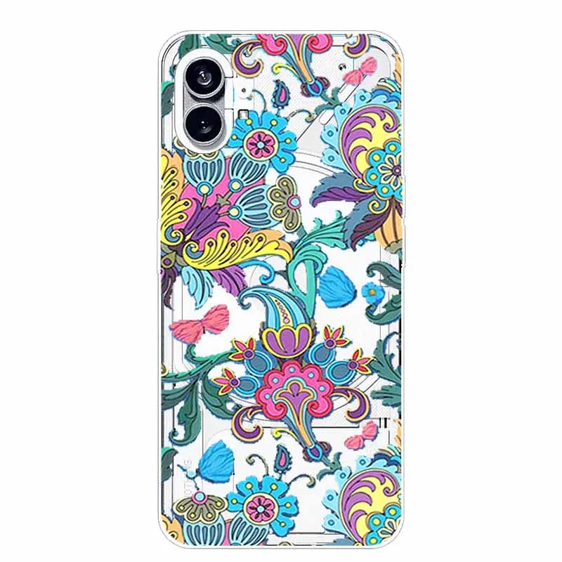 For Nothing Phone 1 2 Case Silicone Soft Cute Transparent Coque for Nothing Phone (2) TWO One Protective Funda Clear TPU Covers
