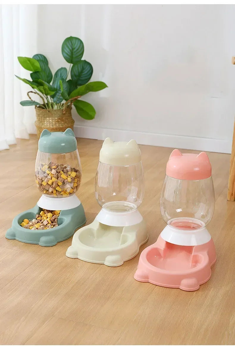 Dog Food Water Bowl Automatic Feeder Dispenser for Cat Dog Bulldog Large Capacity Pet Drinking Bowl Cat Supplies