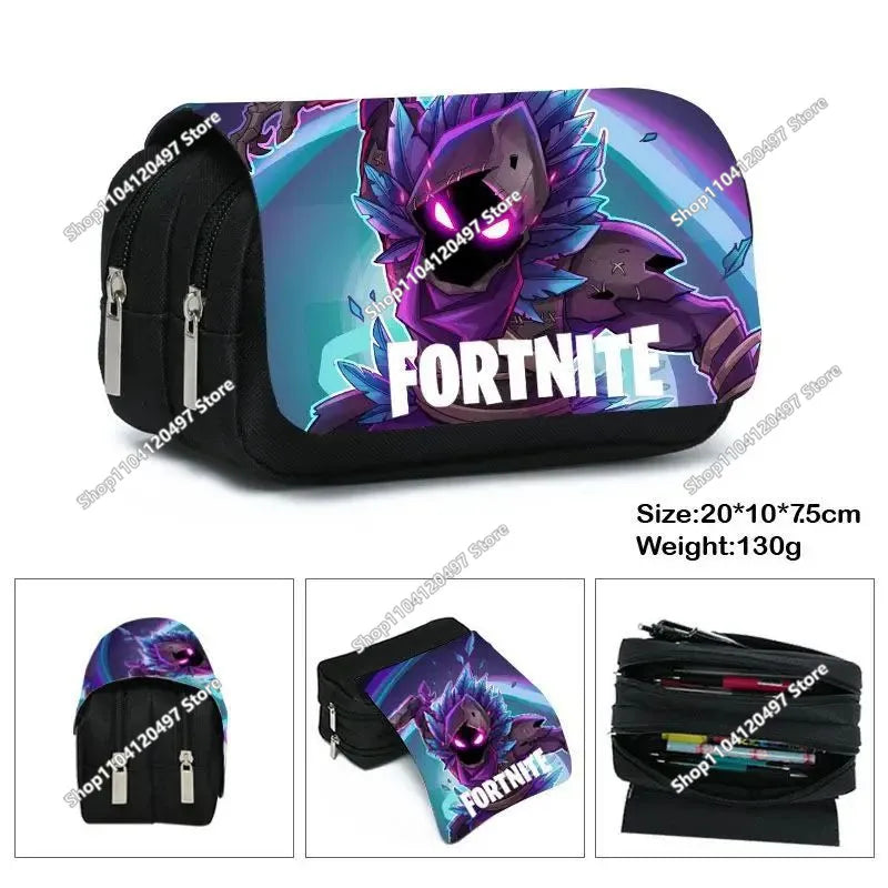 Shooting Game Pencilcase FORTNITED Boy Large Capacity Waterproof Pencil Pouch Office Stationary Gift Toy
