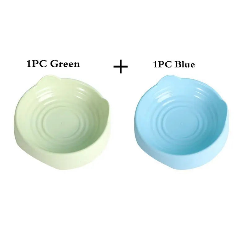 1-2Pcs Pet Dog Cat Food Bowl Cat Water Feeding Bowl Durable Plastic Standing Ear Threaded Pet Bowl Feeder Pets Accessories
