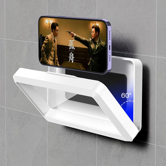 Bathroom Phone Holder Waterproof Touchable Case Wall Mounted All Covered Mobile Phone Shelves for Shower Bath Sealing Storage