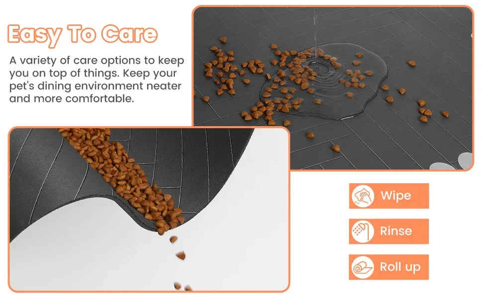 Pet Feeding Mat-Absorbent Pets Placemat for Food and Water Bowl, with Waterproof Rubber Backing, Quick Dry Water Mat for Dog Cat