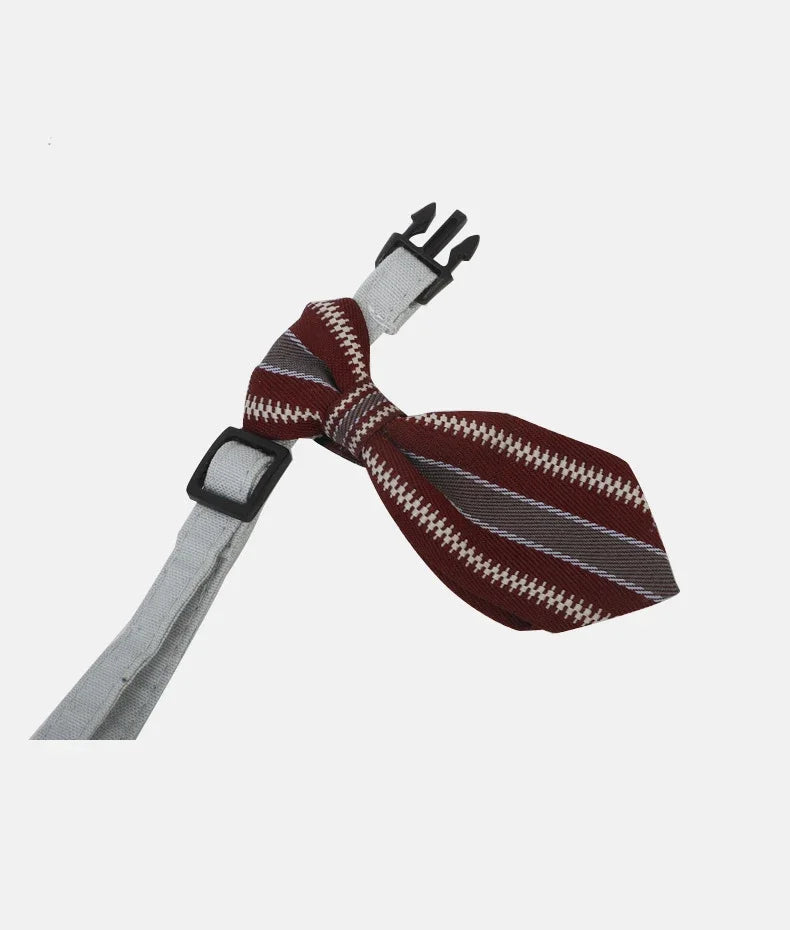 Pet Tie Adjustable Cat Dog Collars Small Medium Large Dogs With Bells Bow Tie Collar Dog Accessories Soft Oxford Puppy Collar