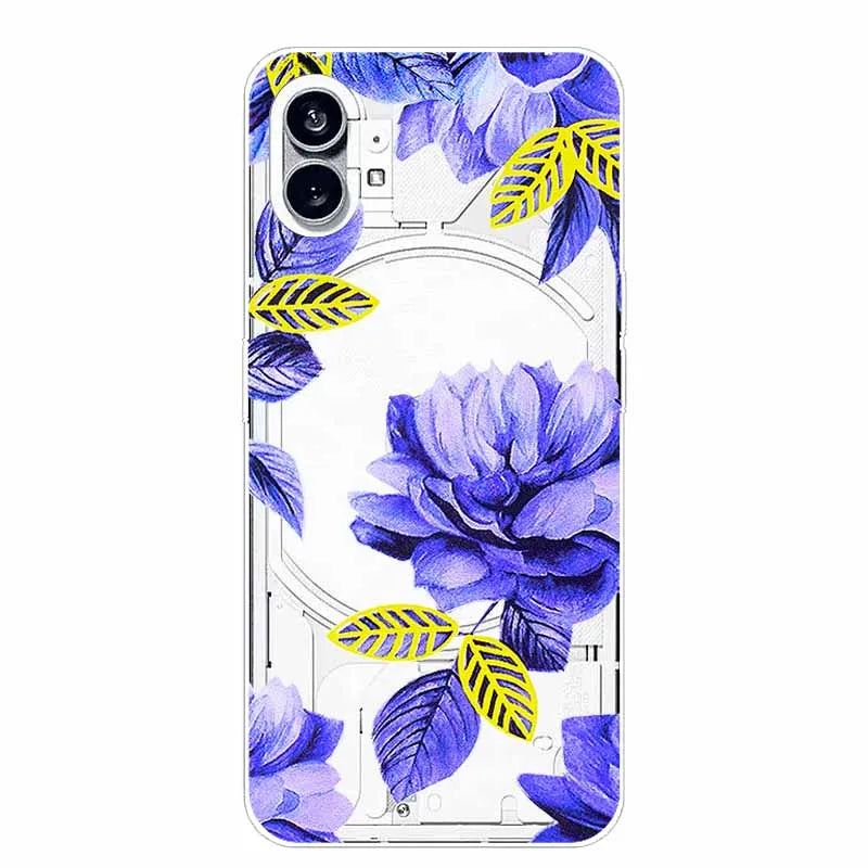 For Nothing Phone 1 2 Case Silicone Soft Cute Transparent Coque for Nothing Phone (2) TWO One Protective Funda Clear TPU Covers