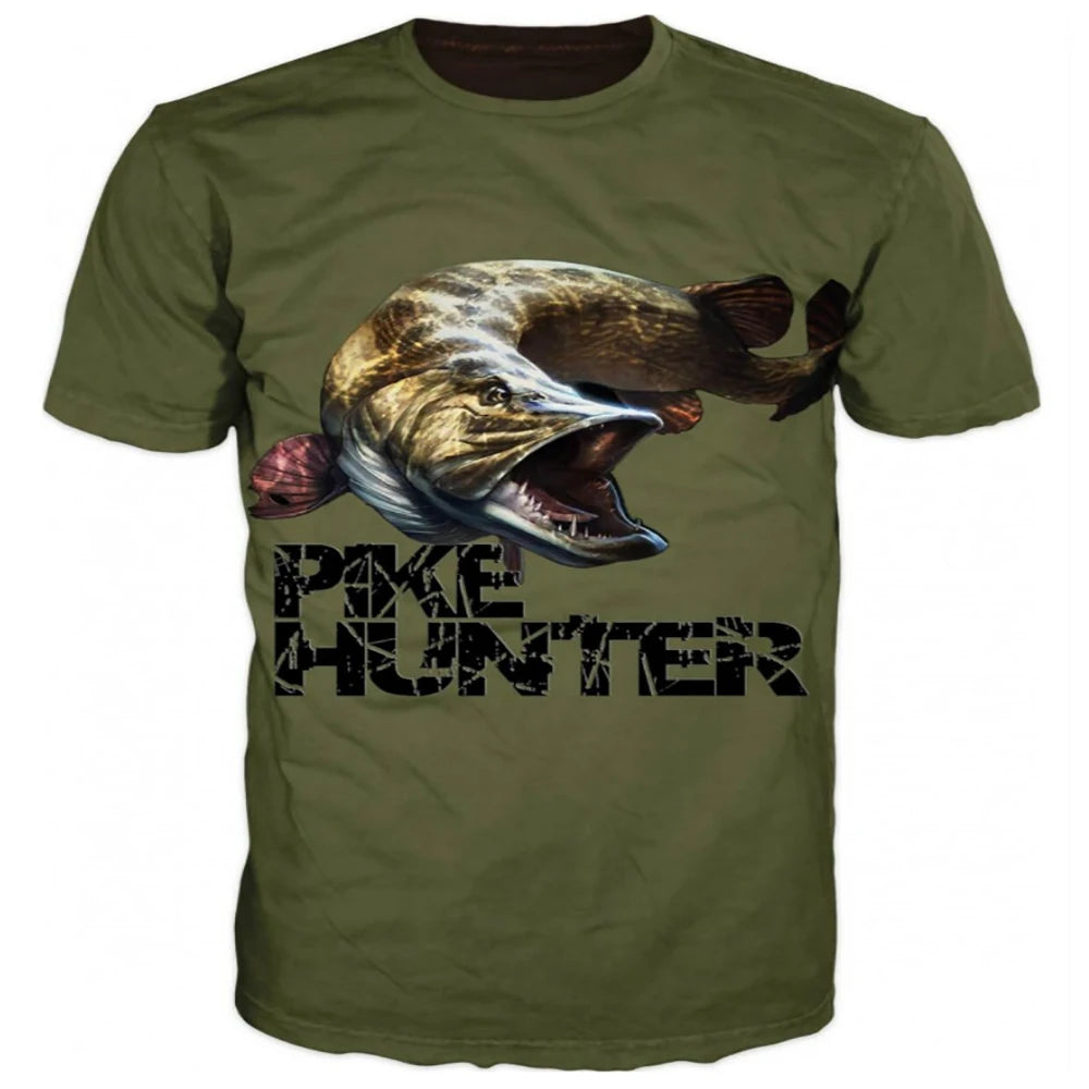 Summer Harajuku Carp Fish Print Men Women T Shirts Casual Breathable Round Neck Short Sleeve Sports Oversized T-shirts Men tops