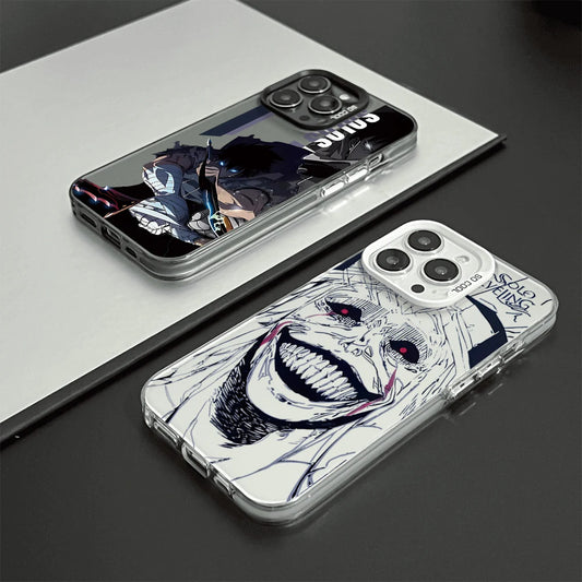 COOL  ANIME Solo Leveling FUNDA Phone Case For iPhone 16 14 15 Pro Max Plus Shockproof  Clear Back Cover