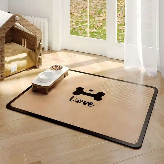 VIKAMA diatom mud pet dining area cat and dog placemat, water-absorbing, anti-slip feeding, splash-proof pad, pet supplies