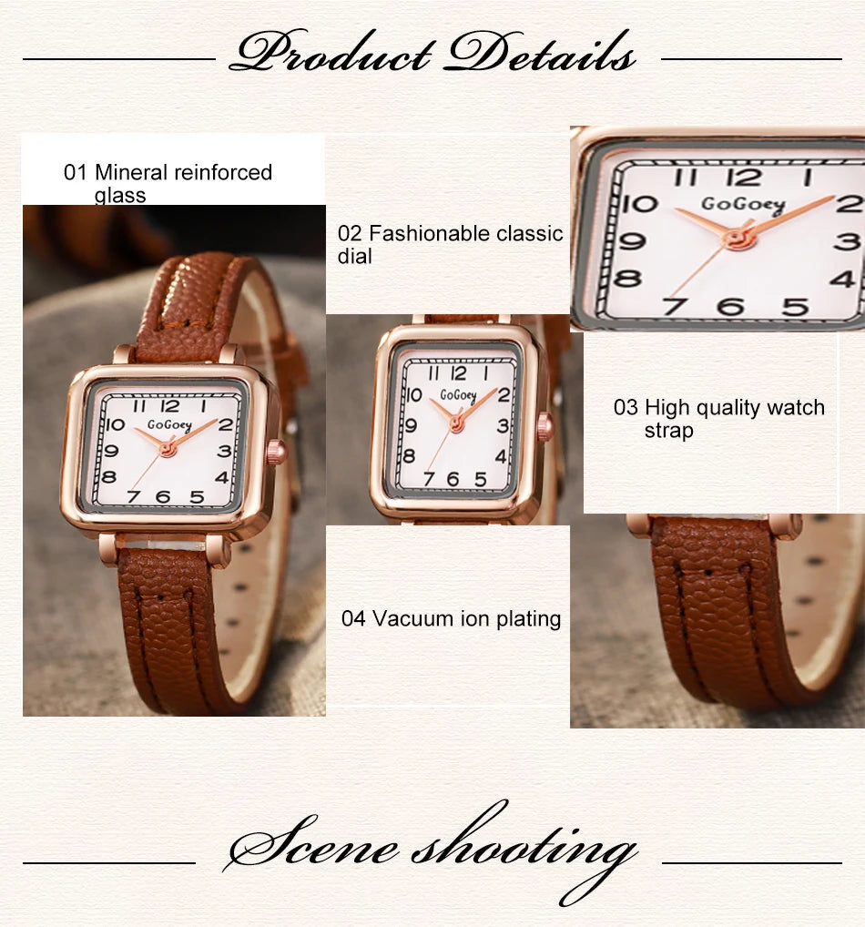 Simple Arabic Square Small Dial Quartz Belt Watch