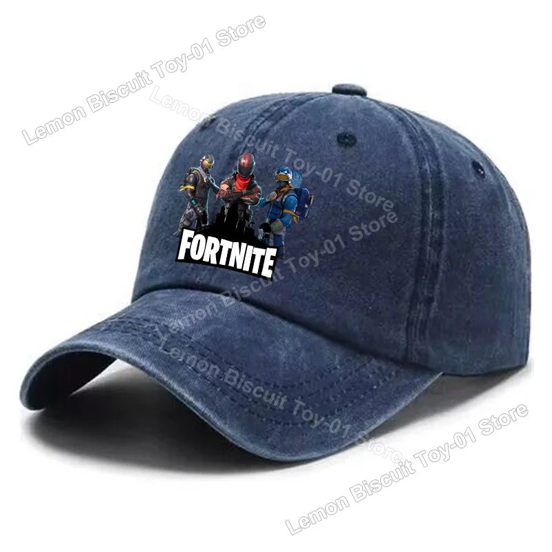 Fortnites Series Adult Baseball Cap Adjustable Hot Men Women Hat Washed Denim Retro Sun Visor Outdoor Sport Accessories Gifts