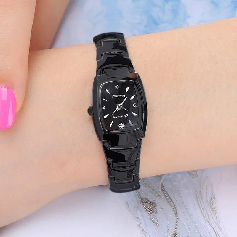 Tungsten Steel Watch For Women Waterproof And Simple Fashion Women's Wristwatch With Small Dial Ladies Quartz Analogue Watch