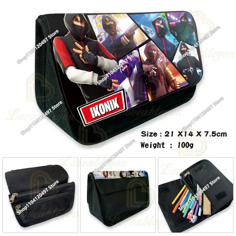 Shooting Game Pencilcase FORTNITED Boy Large Capacity Waterproof Pencil Pouch Office Stationary Gift Toy