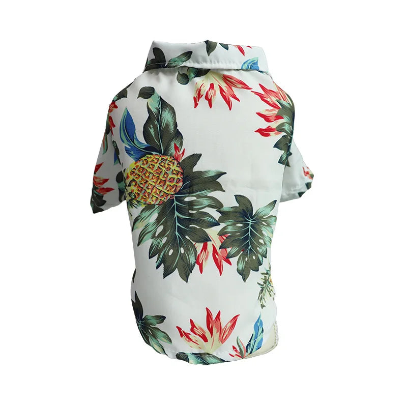 Hawaiian Style Puppy Clothes for Small Medium Dogs T-shirt Pet Clothing French Bulldog Vest Pets Outfits Chihuahua Costumes