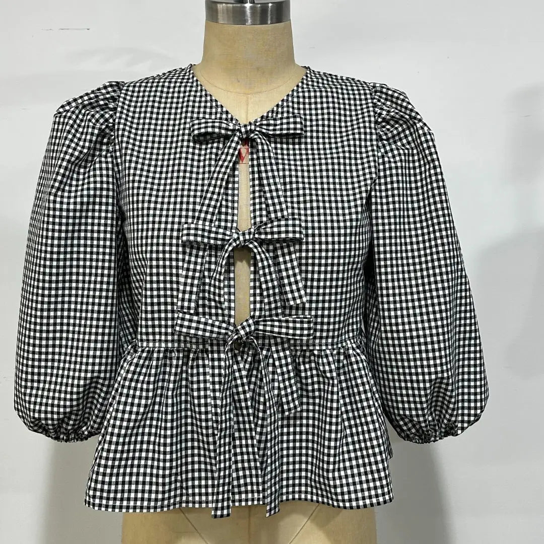Women Y2K Peplum Tops Puff Short Sleeve Tie Up Blouse Shirt Summer Going Out Cute Babydoll Top Ruffle Hem Y2k Tops