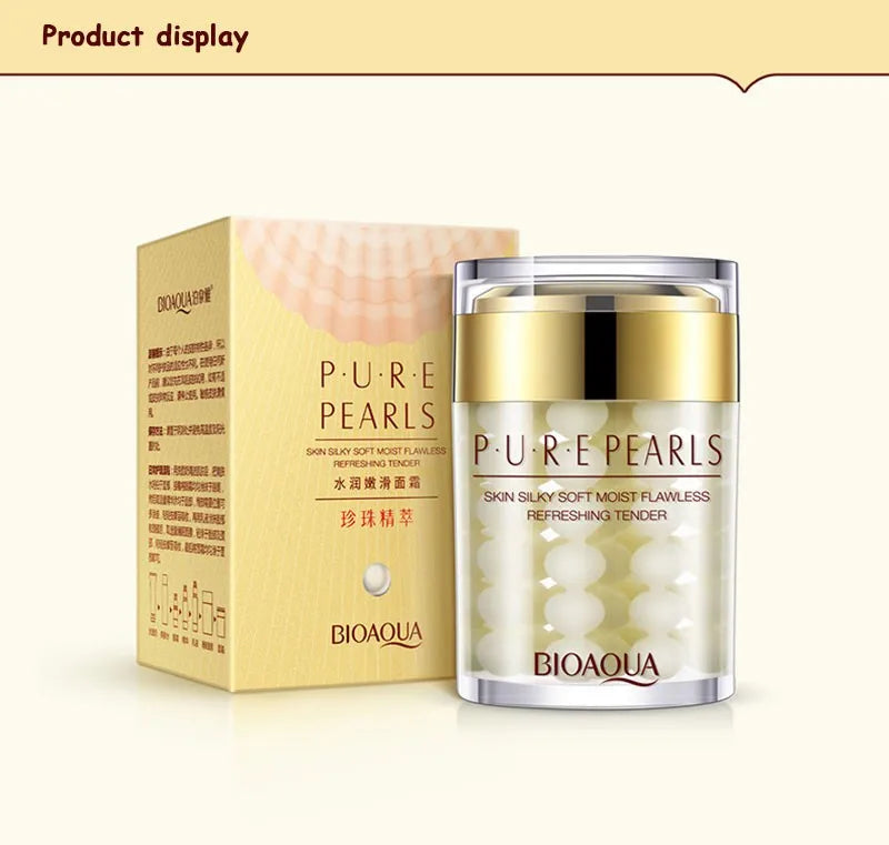BIOAQUA Pure Pearl Face Skin Care Sets Facial Cream Eye Cream Firming Anti Dark Circles Moisturizing Brightening skincare Set