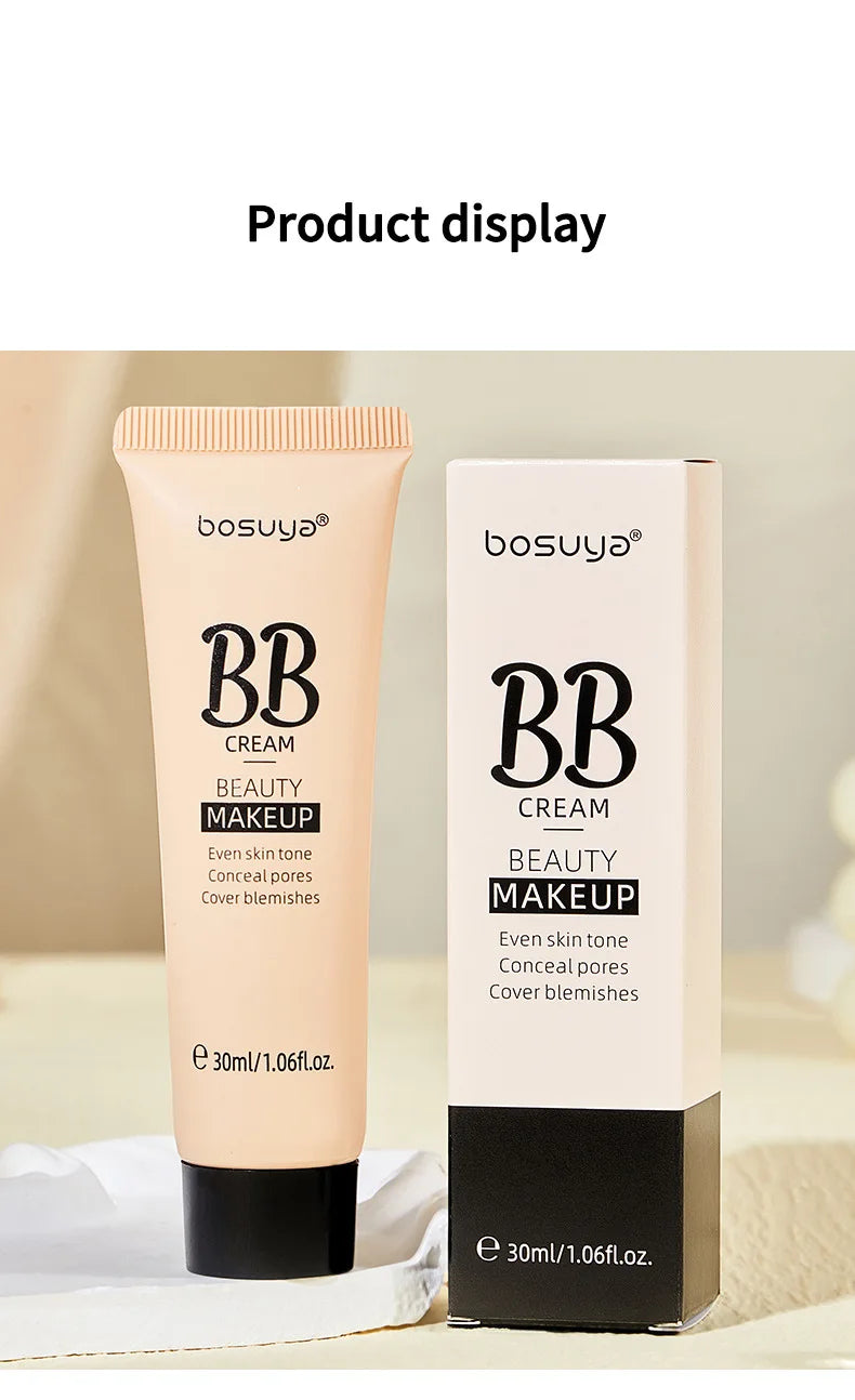 30ml Beauty BB Cream Foundation,Liquid Concealer,Long-Lasting Moisturizing Waterproof,Not Easy to Remove Makeup,Full Coverage
