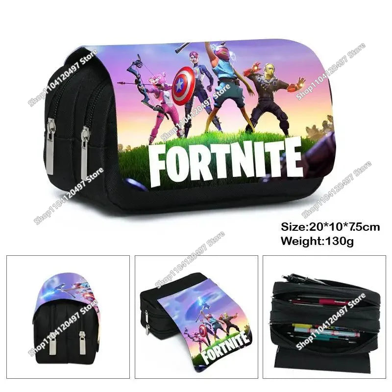 Shooting Game Pencilcase FORTNITED Boy Large Capacity Waterproof Pencil Pouch Office Stationary Gift Toy