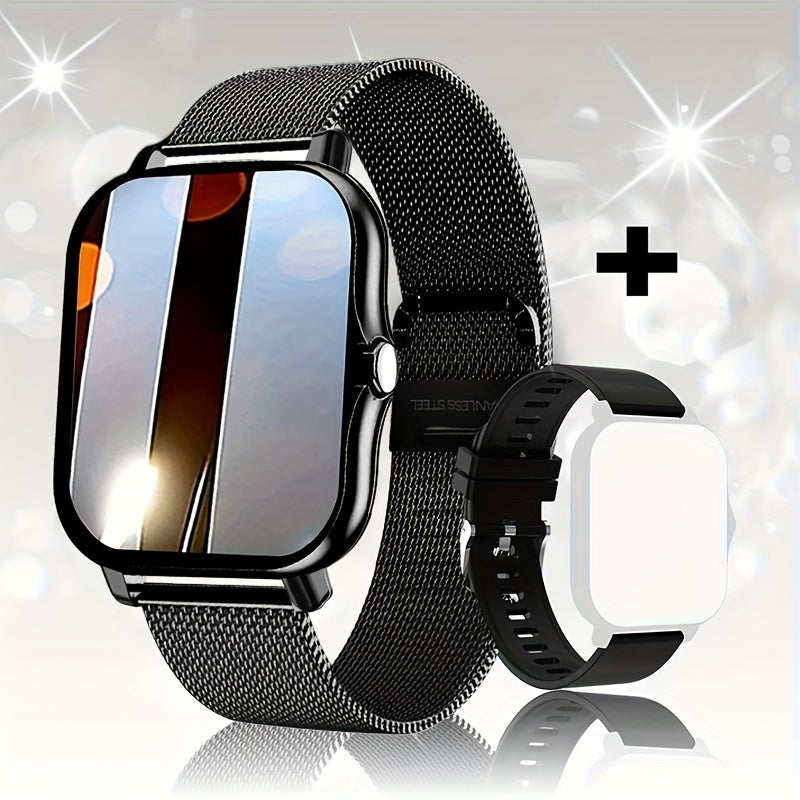 New Smart Watch with a 1.83-Inch Display, Wireless Calling And Receiving, Multiple Sports Modes, Sedentary Reminders, Weather Forecasts, Message Notifications, Borderless Design, Suitable for Android And Iphone, for Both Men
