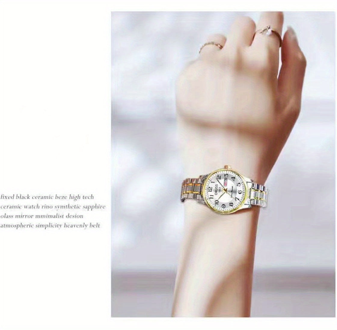 Fashionable Luminous Ladies Quartz Watch - Stylish Textured Dial with Calendar & Date - Waterproof Analog Wristwatch for Daily Wear & Travel Adventures