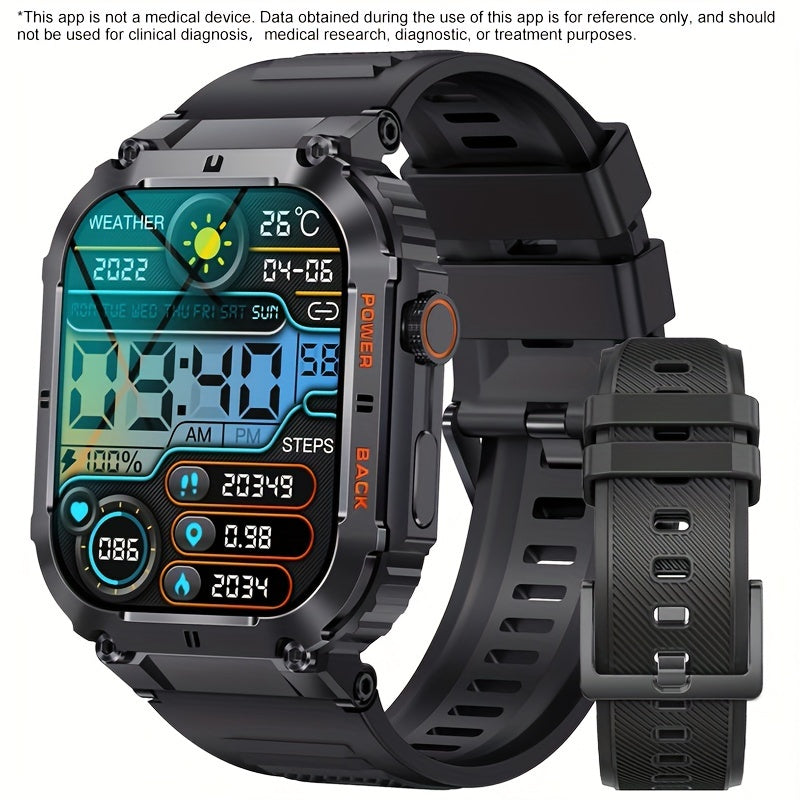 Smart Watch for Men: Wireless Calls, Music, Fitness Tracking, Sleep Monitoring, Multi-Sport Modes for King's Day