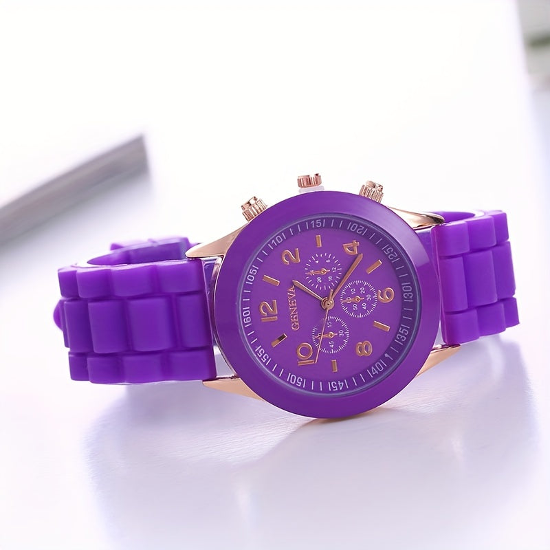 Fashion Silicone Colorful Casual Watch, Ideal choice for Gifts