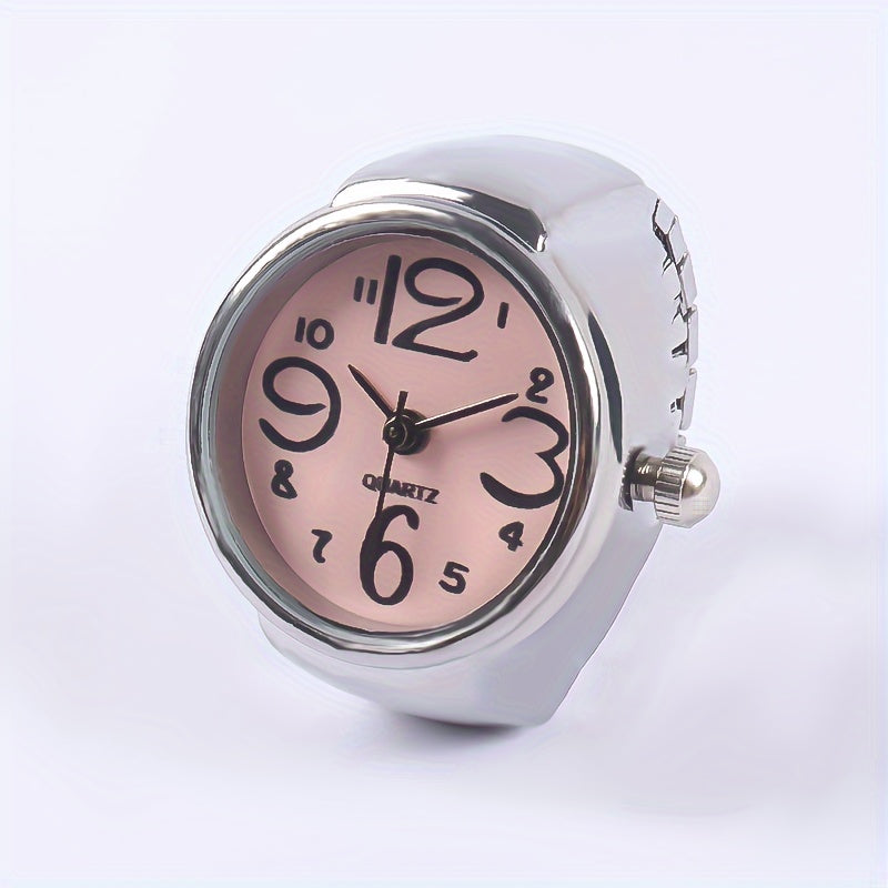 [Mini Watch For Teenagers Ring] Trendy Watch Ring, Retro Creative Finger Mini Watch For Teenagers, Ideal Choice For Gifts