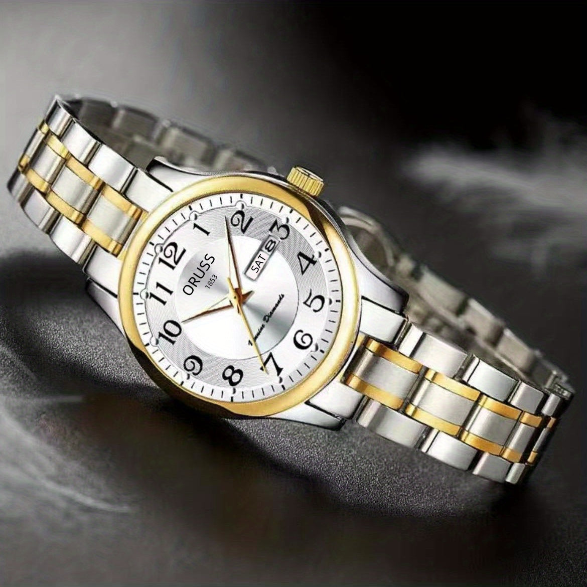 Fashionable Luminous Ladies Quartz Watch - Stylish Textured Dial with Calendar & Date - Waterproof Analog Wristwatch for Daily Wear & Travel Adventures