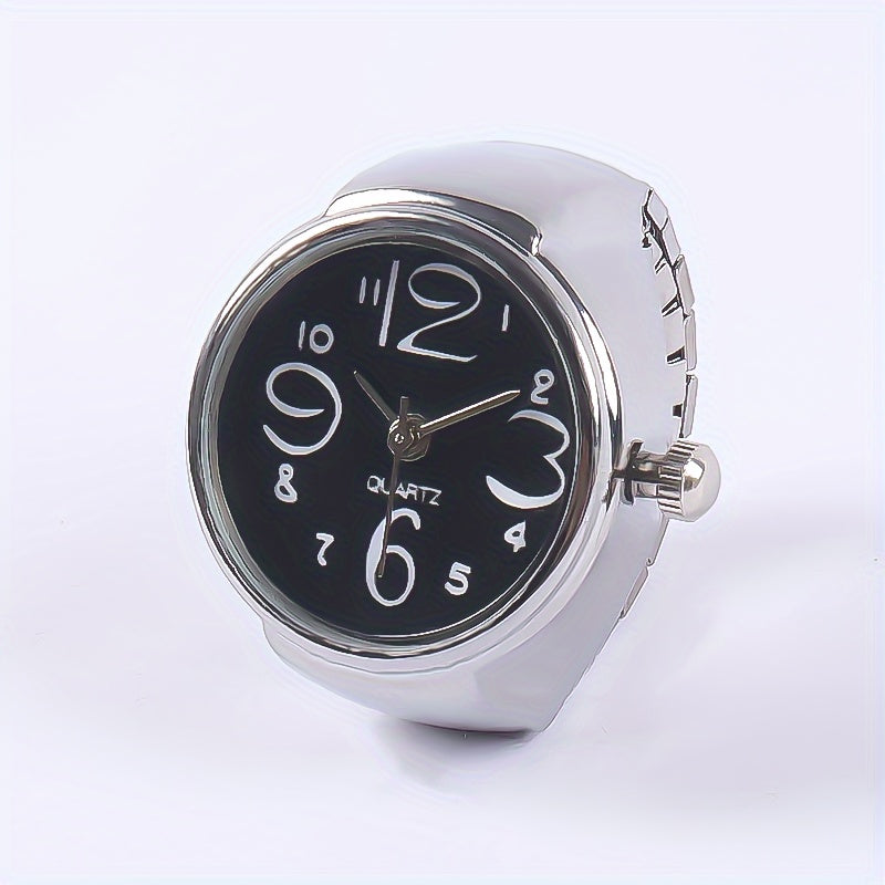[Mini Watch For Teenagers Ring] Trendy Watch Ring, Retro Creative Finger Mini Watch For Teenagers, Ideal Choice For Gifts