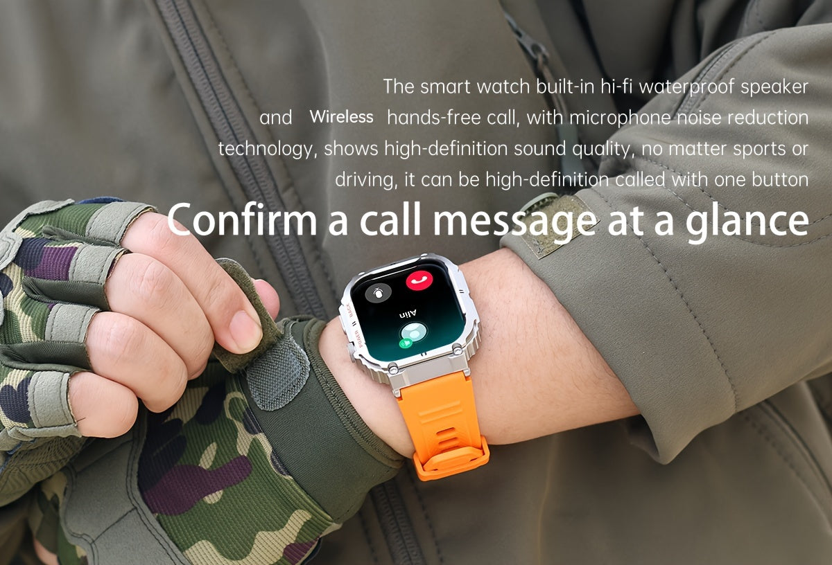Smart Watch for Men: Wireless Calls, Music, Fitness Tracking, Sleep Monitoring, Multi-Sport Modes for King's Day