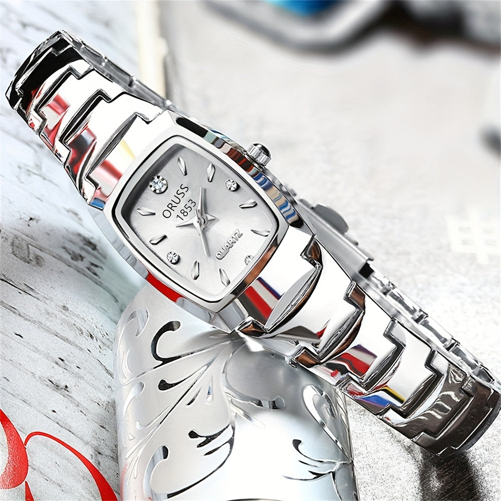 Simple, Exquisite, Small And Personalized Women's Watch High-end Fashion All-match Waterproof Luminous Steel Belt Trendy Square Gentle And Cute Student Female Watch