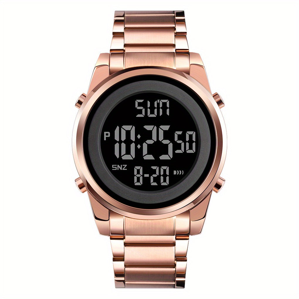 Multifunctional LED Night Light Timing Alarm Watch - Men's Fashion Digital Watch with Date Display, Stopwatch, and Alarm Reminders - Ideal Gift for Men