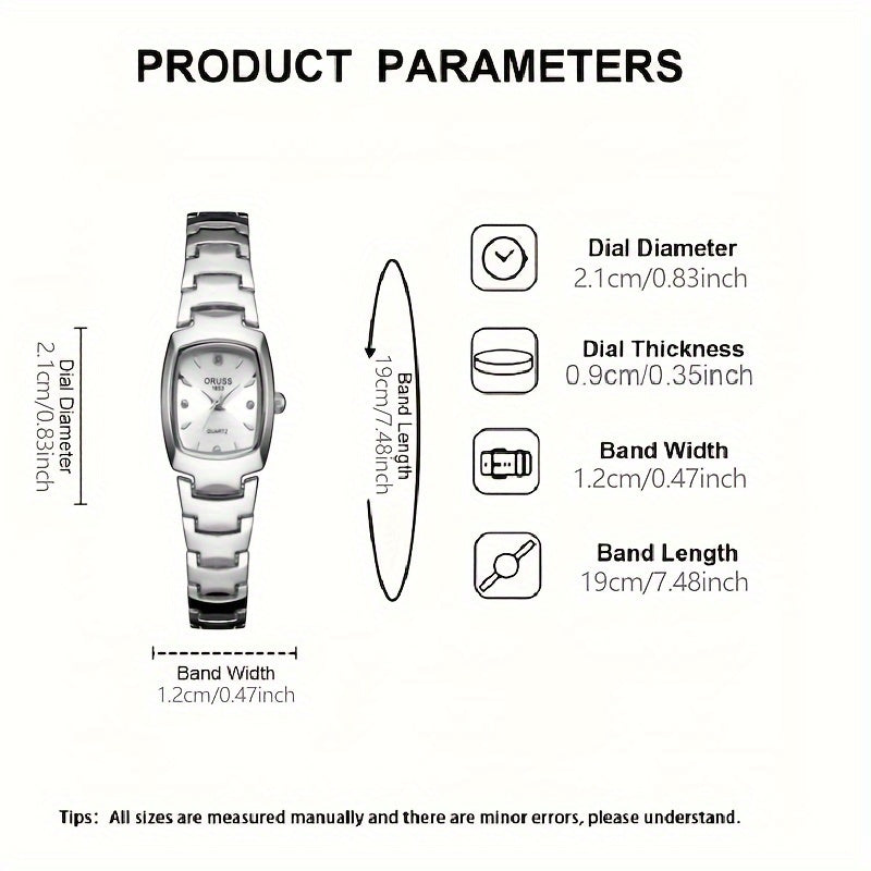 Simple, Exquisite, Small And Personalized Women's Watch High-end Fashion All-match Waterproof Luminous Steel Belt Trendy Square Gentle And Cute Student Female Watch