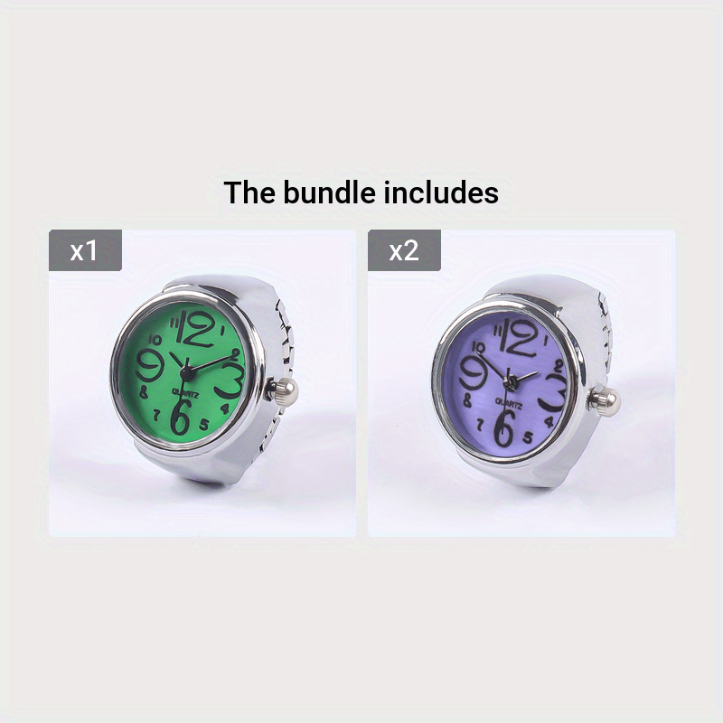 [Mini Watch For Teenagers Ring] Trendy Watch Ring, Retro Creative Finger Mini Watch For Teenagers, Ideal Choice For Gifts