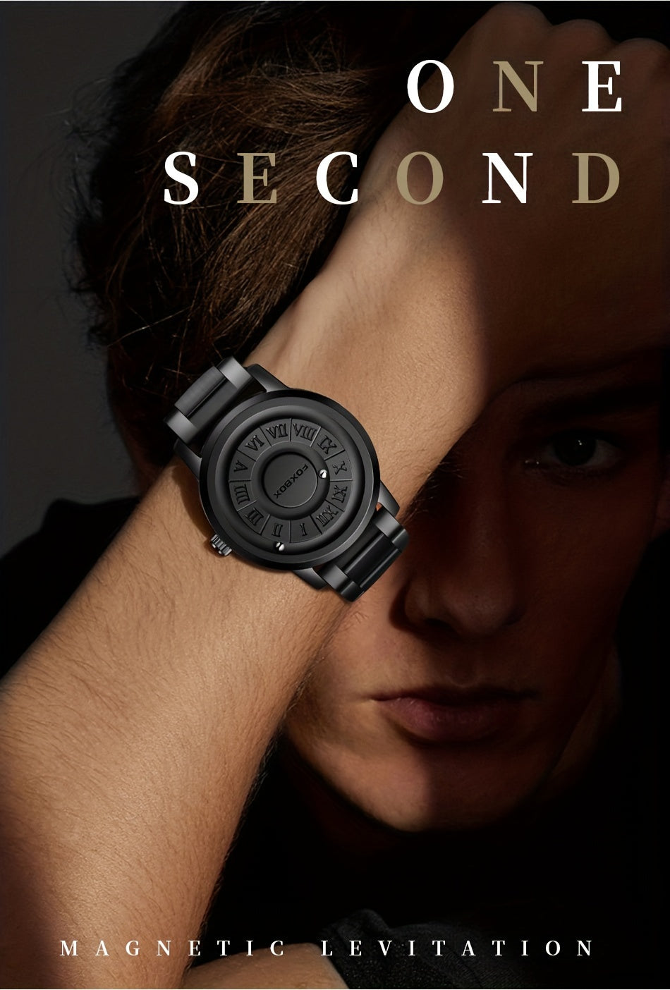 Stylish Men's Rotating Bead Watch - Waterproof Wrist Watch with Cool Dial Display Design, Magnetic Bead, Ideal for Halloween Gifts, Family Gatherings, and Daily Wear