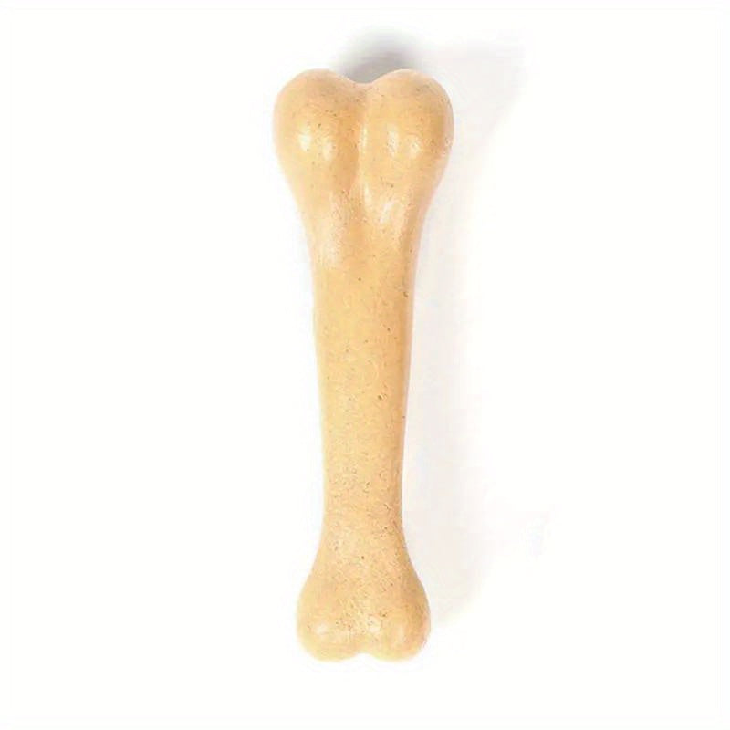 12/15cm Realistic Bone Dog Chew Toy with Wooden Chew Beads & PP Material - Durable, Anti-Bite Design, Interactive Teething Toy for Small Dogs, Pet Reward for Dental Health, Dental Health Tool, Natural Look, Safe Material, Sma