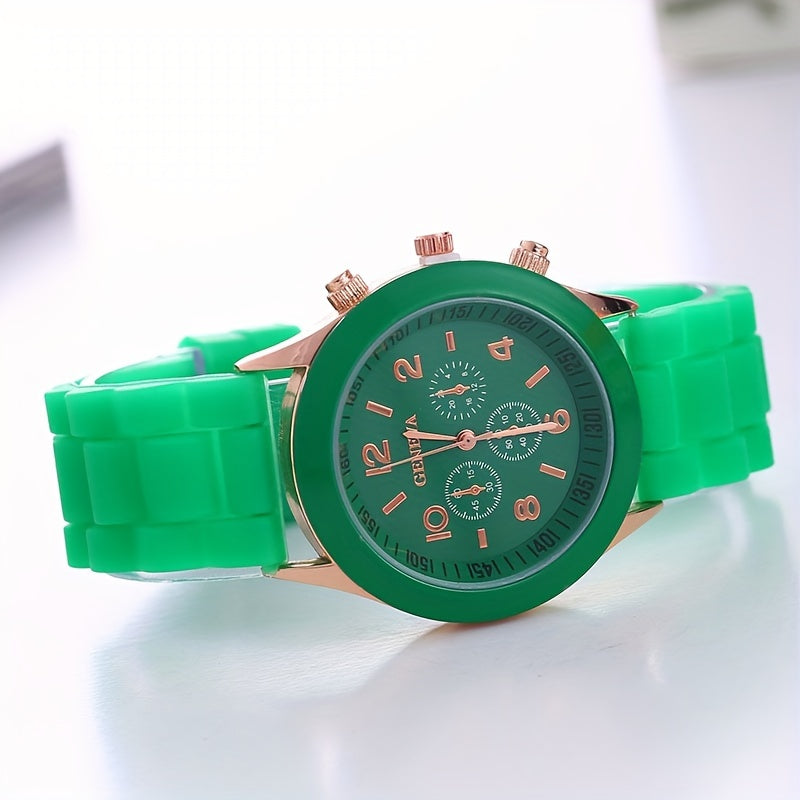 Fashion Silicone Colorful Casual Watch, Ideal choice for Gifts