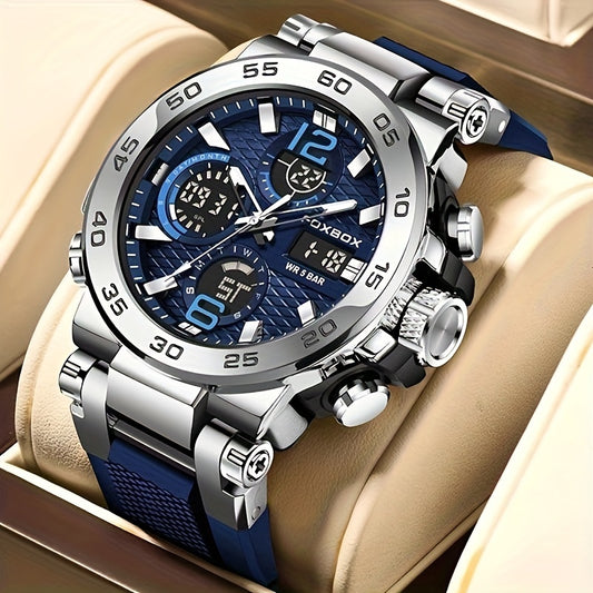 Men'S Sports Watch Waterproof Dual Display Digital Military Quartz Watch Alarm Clock Chronograph Multifunction Luminous Watch Student Watch Outdoor Hiking / Schooling Valentine'S Day