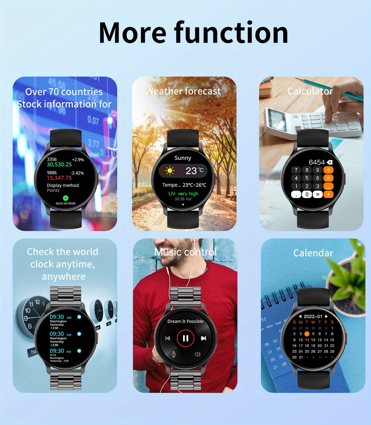 [SENBONO Smartwatch] SENBONO 2023 Men's Smartwatch - 1.43'' Large HD AMOLED Display, Call Functions, Over 100 Sports Modes, Customizable Watch Faces, Fitness Tracking