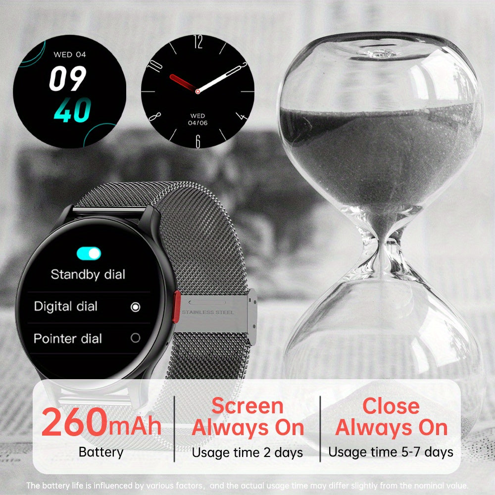 [SENBONO Smartwatch] SENBONO 2023 Men's Smartwatch - 1.43'' Large HD AMOLED Display, Call Functions, Over 100 Sports Modes, Customizable Watch Faces, Fitness Tracking