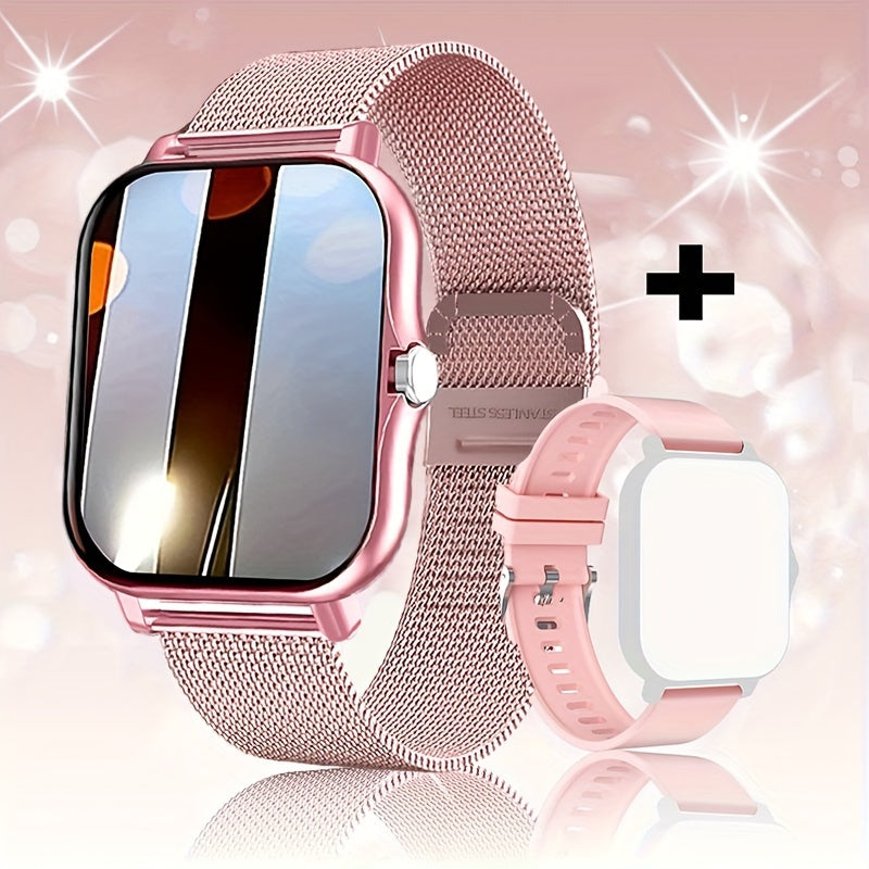 New Smart Watch with a 1.83-Inch Display, Wireless Calling And Receiving, Multiple Sports Modes, Sedentary Reminders, Weather Forecasts, Message Notifications, Borderless Design, Suitable for Android And Iphone, for Both Men