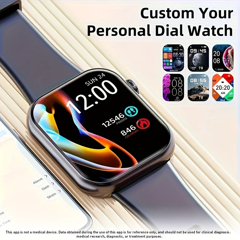 2025 smart watch (answer/make calls), 1.85-inch display smart watch, information reminder, suitable for men and women, fitness tracker, multiple sports modes, sports watch, step counting calorie counter, compatible with Andro
