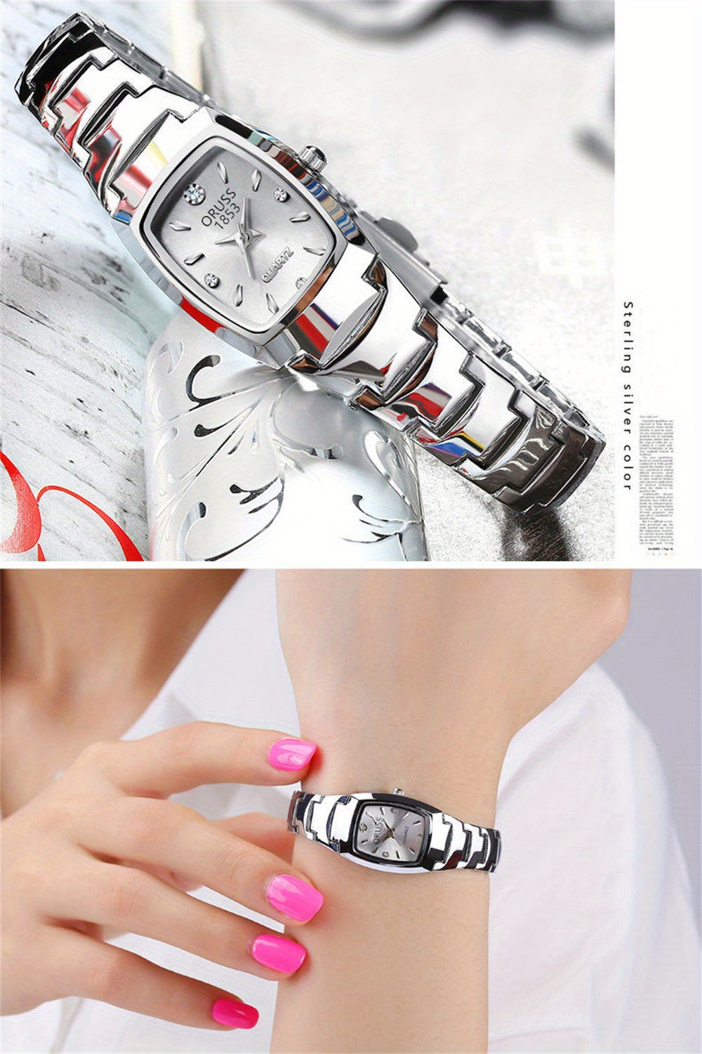 Simple, Exquisite, Small And Personalized Women's Watch High-end Fashion All-match Waterproof Luminous Steel Belt Trendy Square Gentle And Cute Student Female Watch