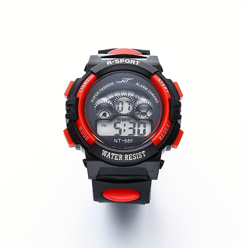 Boys And Girls Multifunctional Waterproof Sports Colorful Luminous Electronic Watch, Ideal choice for Gifts For King's Day