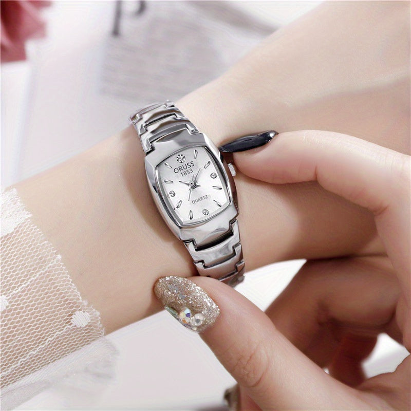 Simple, Exquisite, Small And Personalized Women's Watch High-end Fashion All-match Waterproof Luminous Steel Belt Trendy Square Gentle And Cute Student Female Watch