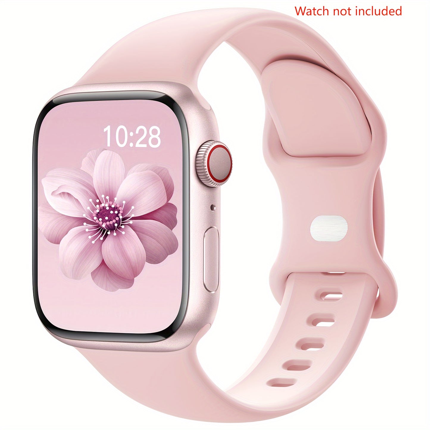 1 Pack Soft Touch Silicone Sport Band - Compatible with Apple Watch 38mm 40mm 41mm 42mm 44mm 45mm 49mm, Stylish Butterfly Clasp Design, Sweat-Resistant, Comfortable Wear for Women and Men, Fits Apple Watch Series 9 Ultra 8 7